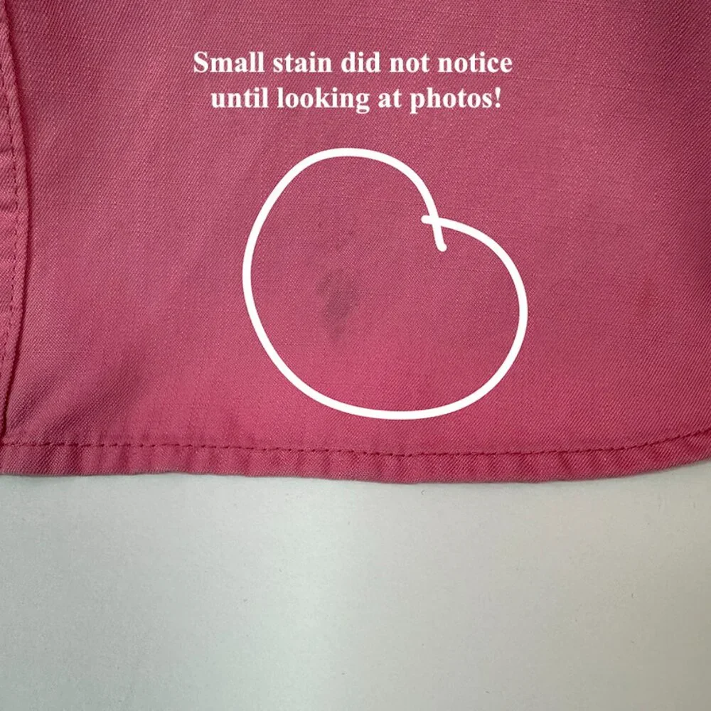 Pink Snap Collared Long Blouse Intro size 1X Decorative stitching - Picture 9 of 14